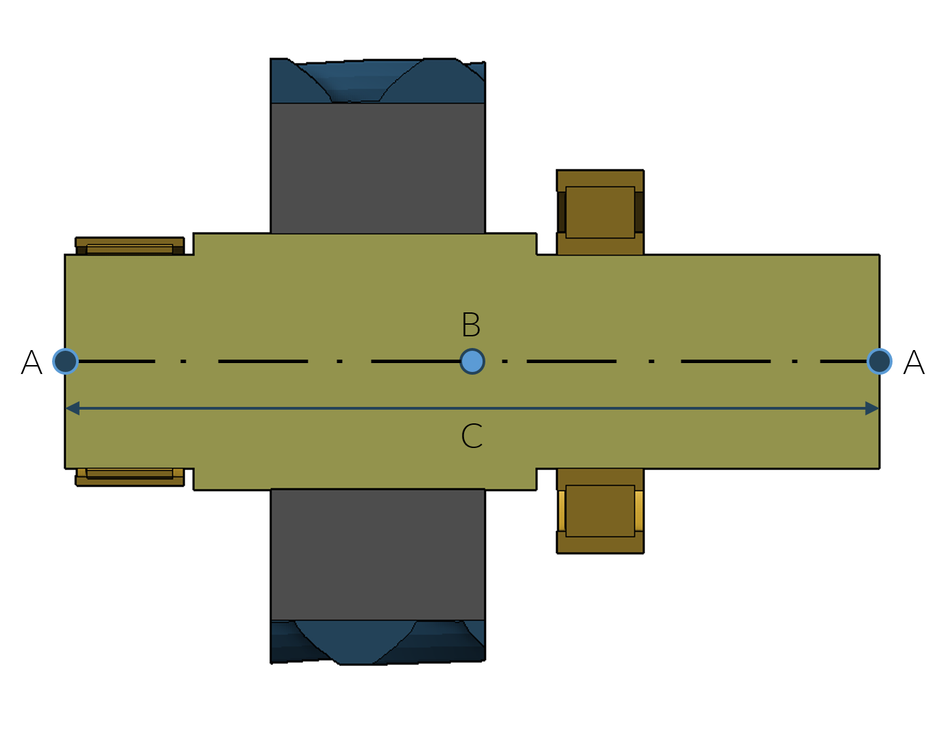 Definition of terms on an example shaft